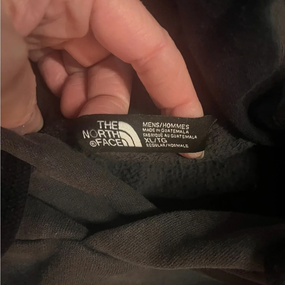 The North Face Men's Charcoal and Red Hoodie